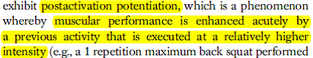 Postactvation 20Potentiation