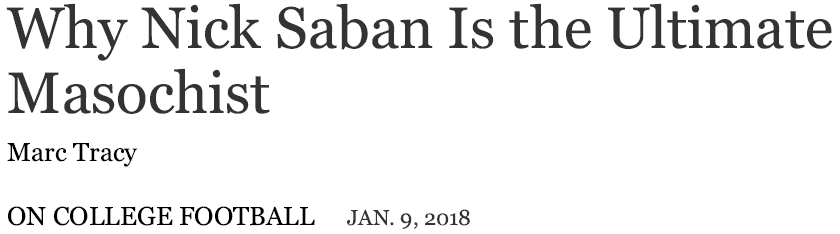 NYT Saban Article Title